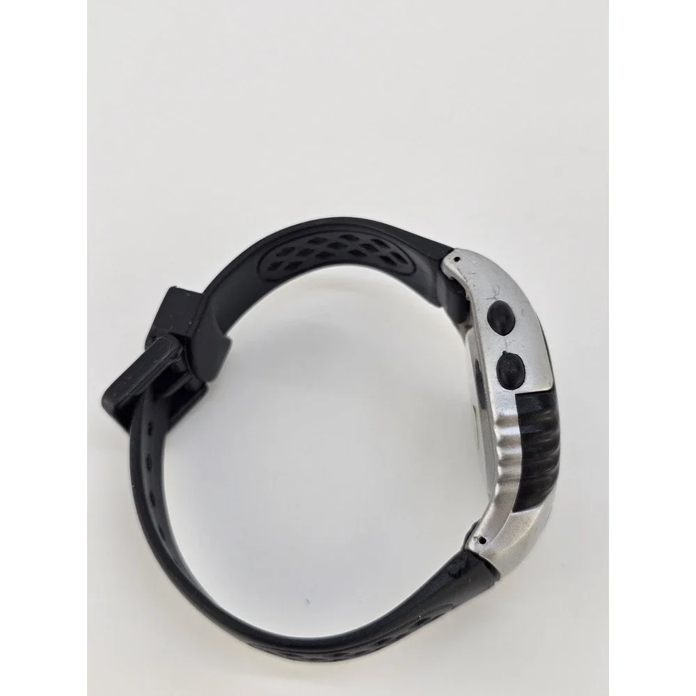 Men's Casual Watch 40MM Black Gray Case Black Plastic Bands New Battery